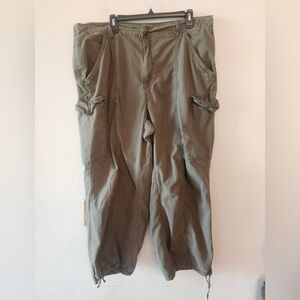 Fashion nova cargo jogger pants olive green size womens 2x